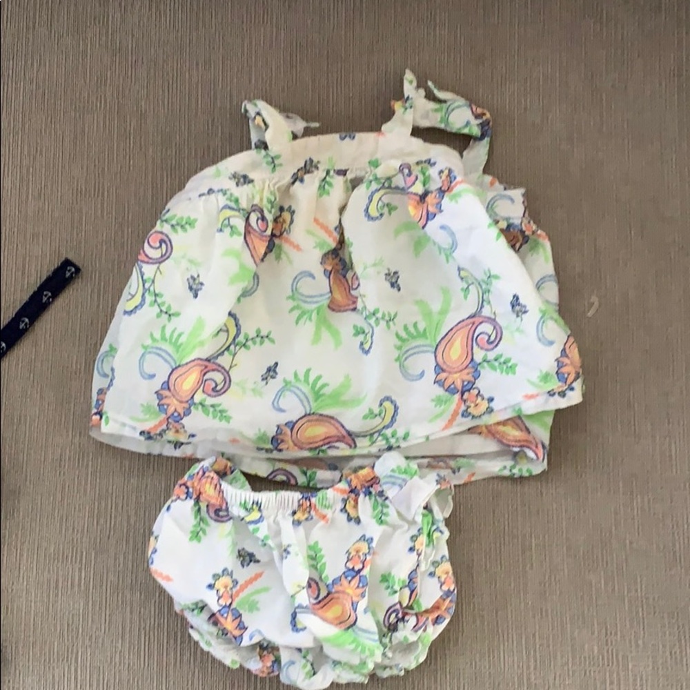 Janie and jack floral 2 piece sun top and bottom